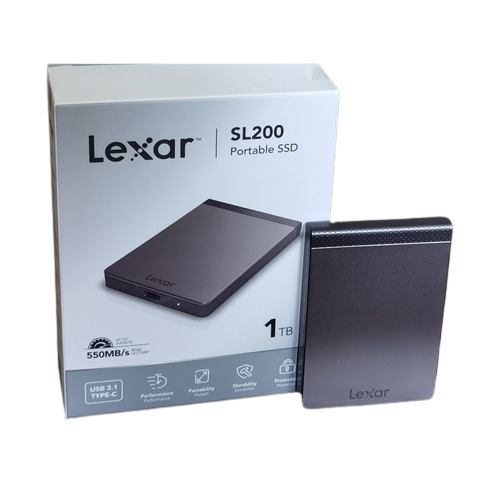 LEXAR 1 TB EXTERNAL PORTABLE SOLID STATE HARD DRIVE
